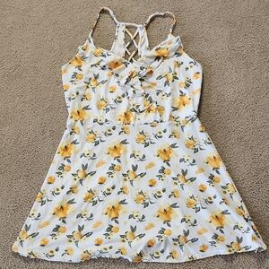 No Boundaries Sunflower Print Mini Dress